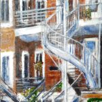 Escaliers et balcon typiques du Vieux-Limoilou